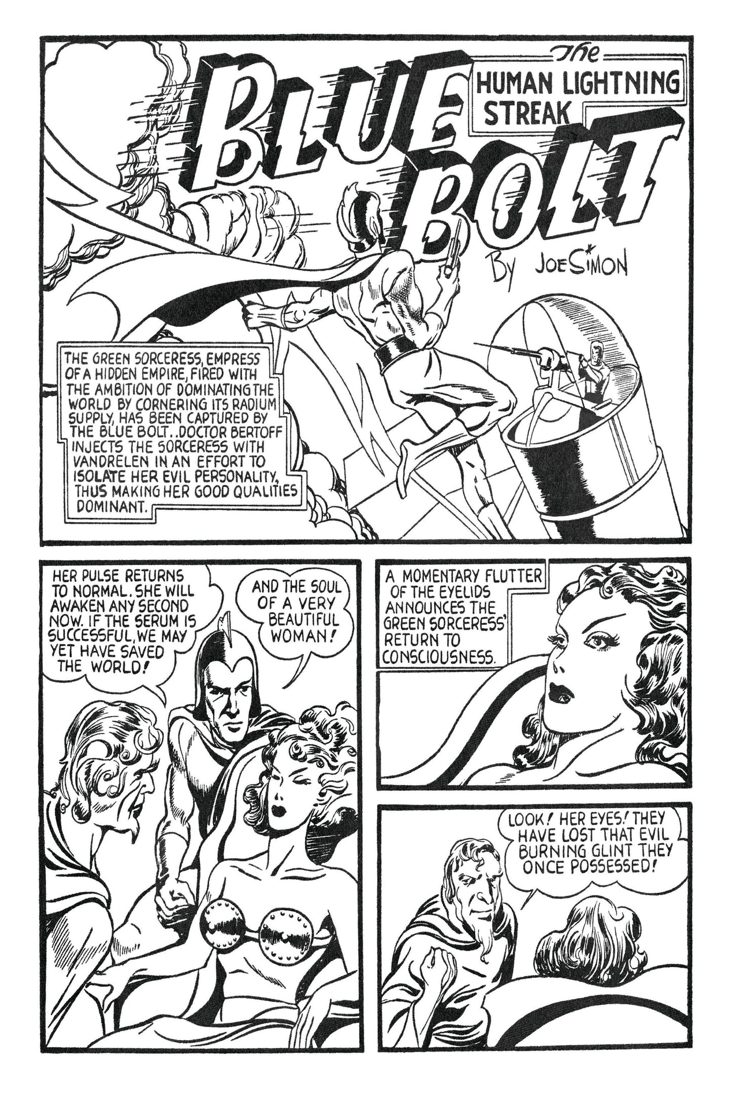 Blue Bolt #2 OA Edition Joe Simon | Variant C