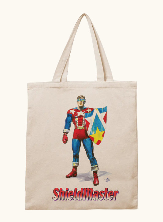 ShieldMaster Prototype Graphic Tote Bag | Joe Simon