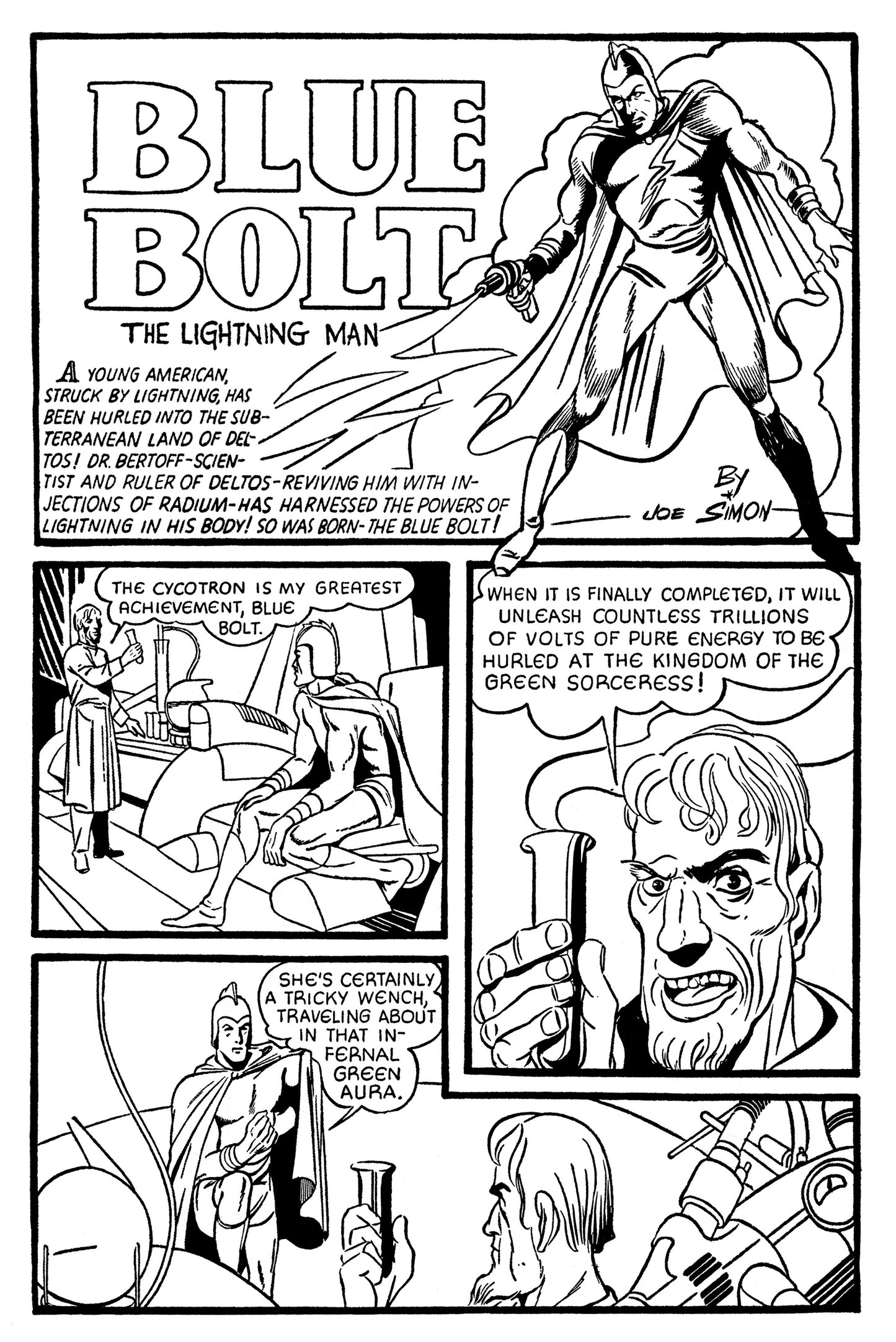 Blue Bolt #1 OA Edition Joe Simon | Variant C