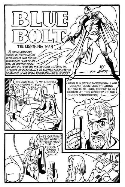 Blue Bolt #1 OA Edition Joe Simon | Variant C
