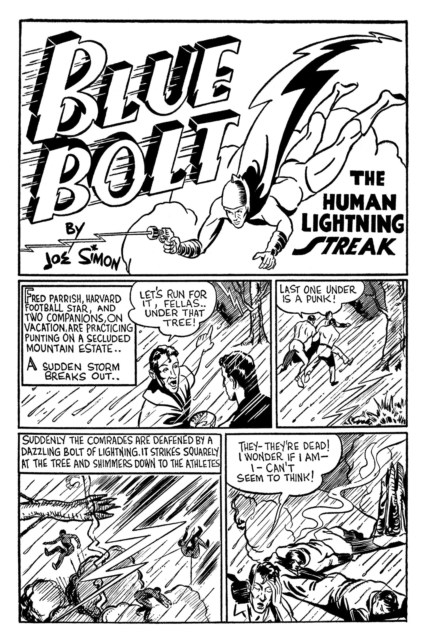 Blue Bolt #1 OA Edition Joe Simon | Variant C