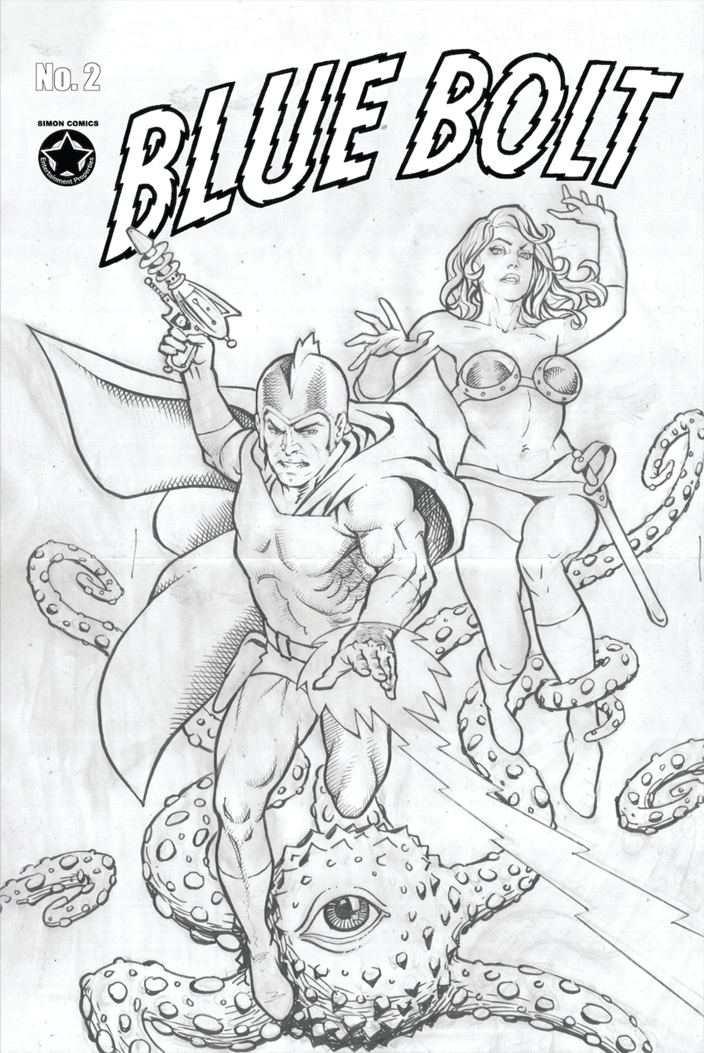 Blue Bolt #2 OA Edition Pramono Etsu | Main Cover