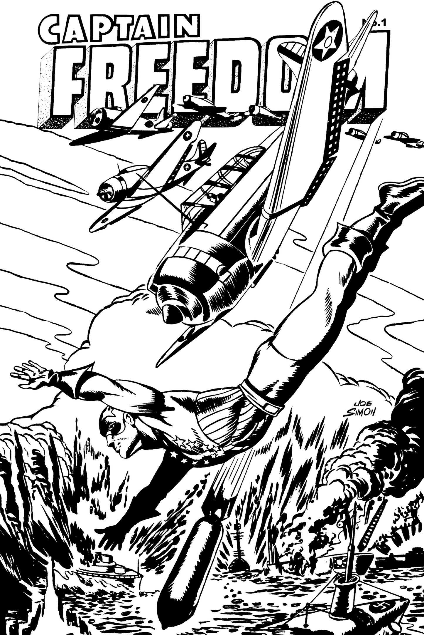 Captain Freedom #1 OA Edition Joe Simon | Variant C