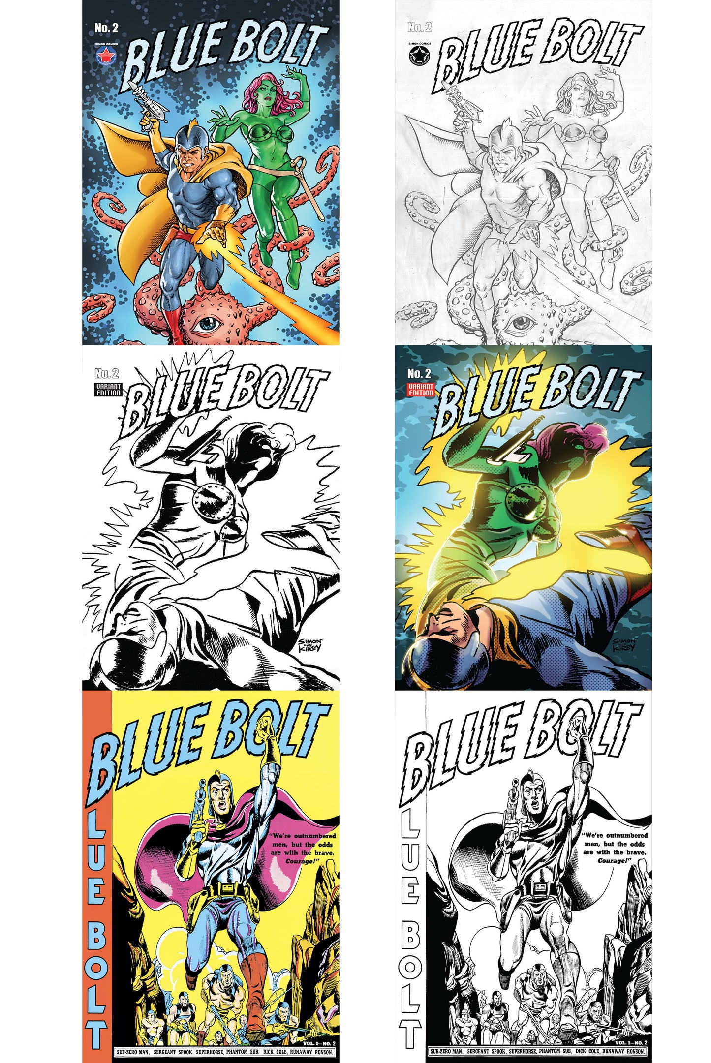 Blue Bolt #2 & OA Edition Bundle | 6 - Pack | All Covers